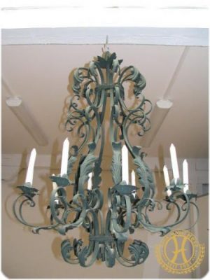 10 Flammiger Schmiedeeisen Leuchter