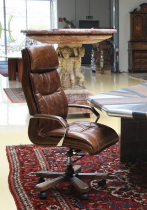 Vintage Büro - Leder - Drehsessel