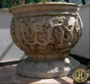 Marmorschale mit Relief