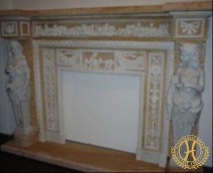 Monumentale Marmor - Kamin - Einfassung