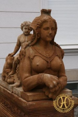 Monumentale Sandstein Sphinx