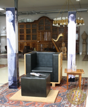 Moving Armchair with Ottoman