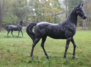 Pferde Bronze Lebensgroß