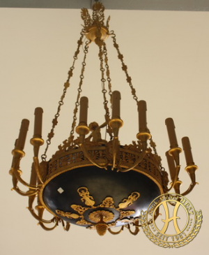 Prunklampe im Empire Stil