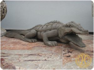 Schnitzskulptur - Waran