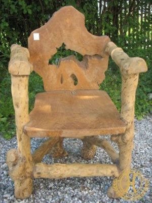 Wurzelholzstuhl